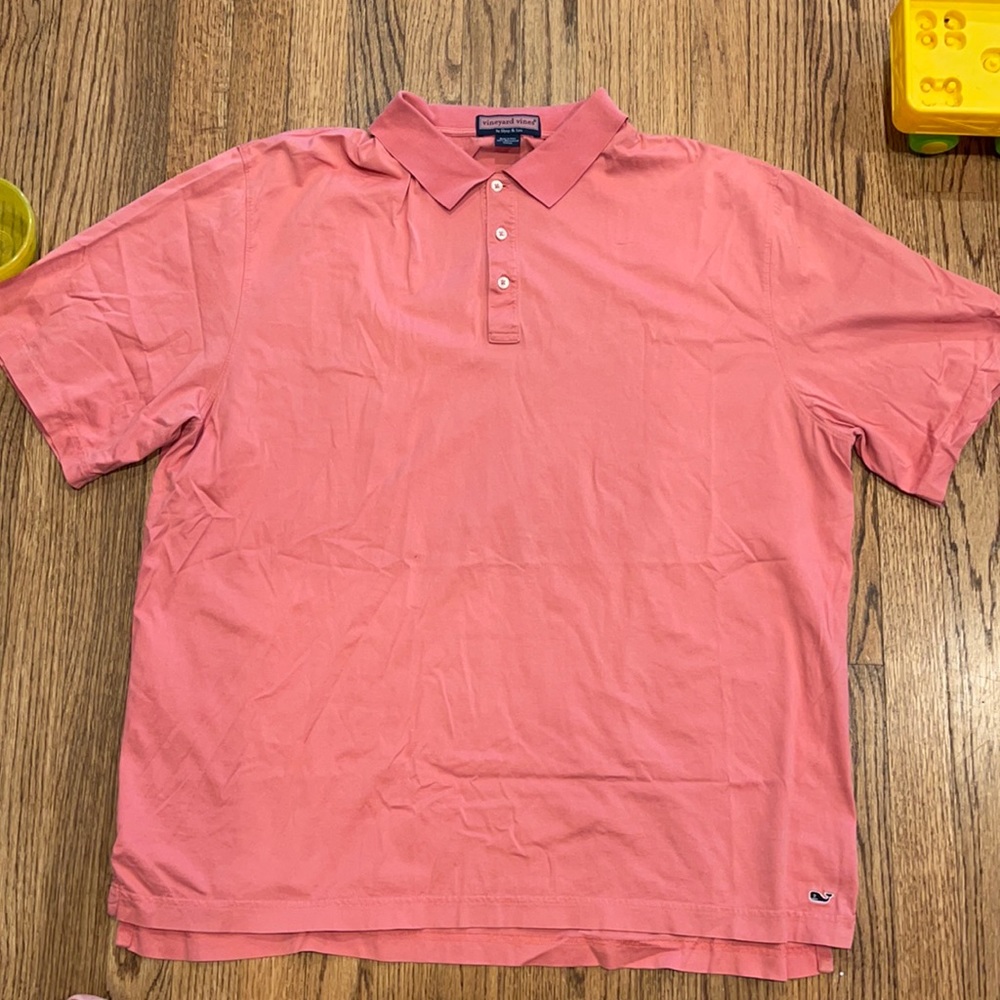 Vineyard Vines pink/Salmon short sleeve polo